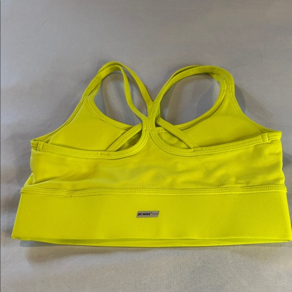 Athletic Works Sports Bra DRI-MORE TECH Bright Yellow Tie-Dye Women Sz XS - Picture 3 of 8